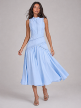 Sleeveless Lace Midi Dress Cocktail Women