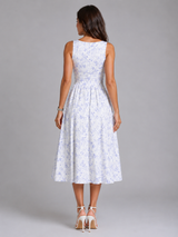 Vestido midi floral de verano para mujer