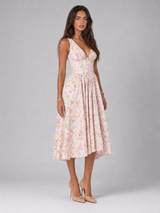 Vestido midi floral de verano para mujer