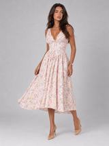 Vestido midi floral de verano para mujer