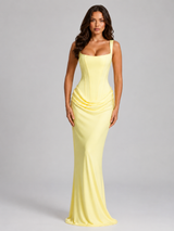 Vestido maxi bodycon con corsé para mujer de noche