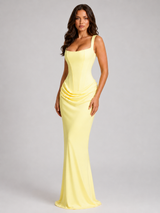 Vestido maxi bodycon con corsé para mujer de noche