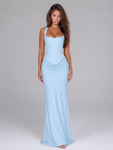 Vestido maxi bodycon con corsé para mujer de noche