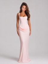 Vestido maxi bodycon con corsé para mujer de noche