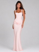 Vestido maxi bodycon con corsé para mujer de noche