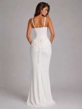 Vestido maxi bodycon con corsé para mujer de noche