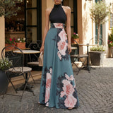 Women's Floral Maxi Dress – Sleeveless Silhouette