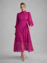 Women’s Lace Midi Dress – Elegant Flattering Silhouette