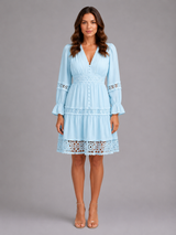 Women’s Lace Trim Midi Dress – Summer Occasion Style