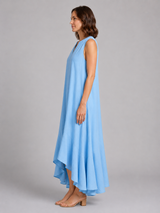 Sleeveless flowy V neck maxi dress