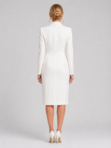 Women’s Tailored Blazer Midi Dress – Formal Occasion Style