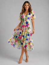 Women’s V-Neck Summer Dress – Flowing Silhouette