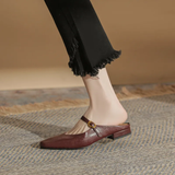 Women’s Leather Mule Flats