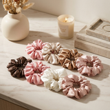 Lot de 8 chouchous en satin - Blush