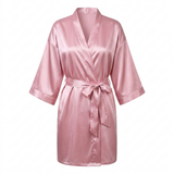 Women's Satin Robe - Pink