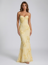 Floral Corset Maxi Dress Wedding Guest