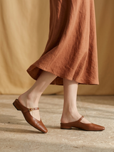 Women’s Leather Mule Flats