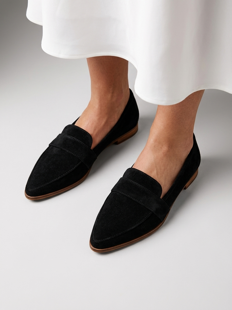 Women’s Pointed Toe Leather Loafers