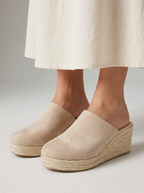 Mules espadrilles compensées pour femme