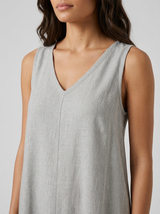 Robe longue sans manches coupe trapèze pour été femme