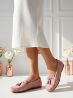 Mocassins orthopédiques à pampilles pour femme