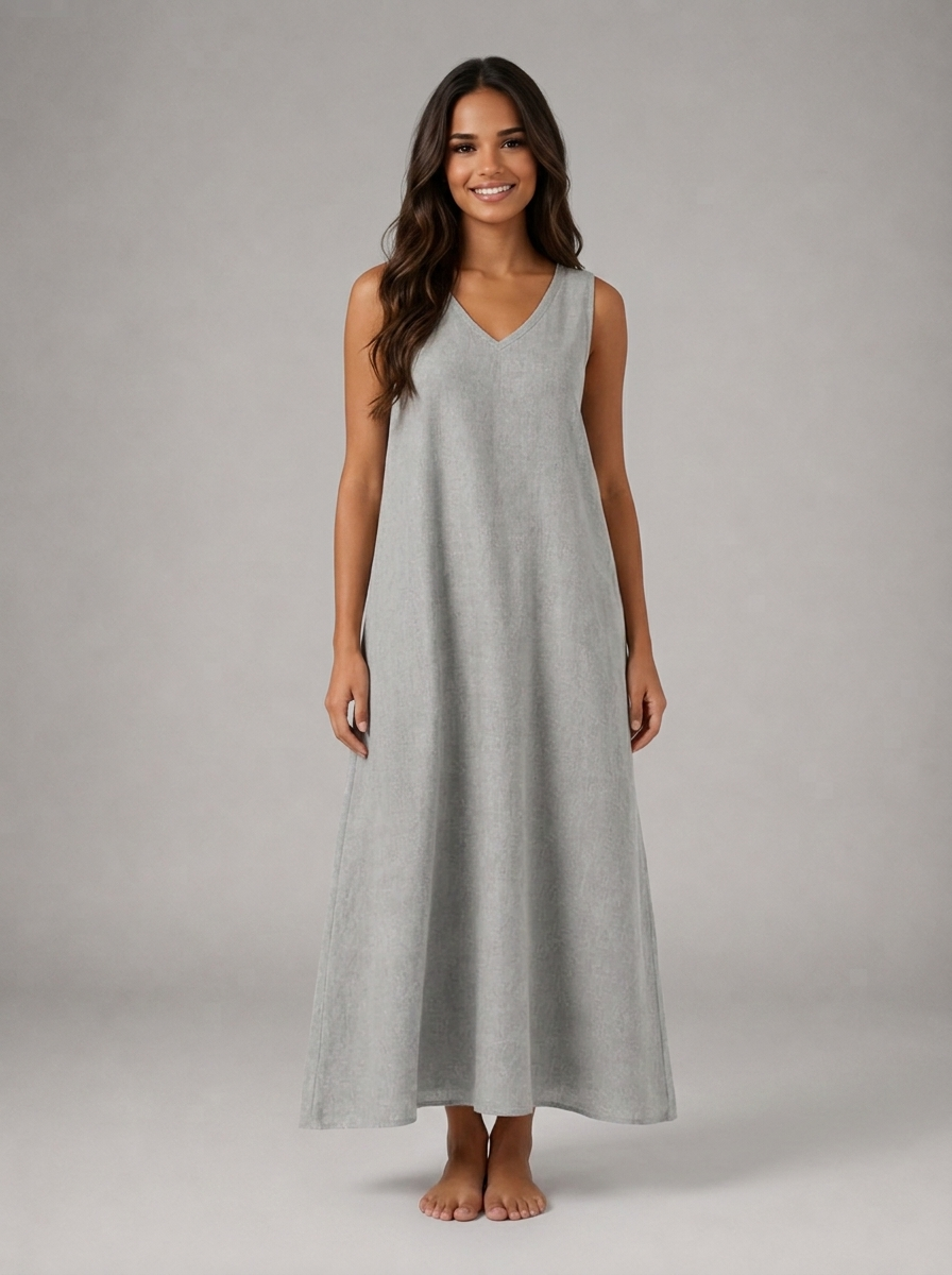 Sleeveless A Line Maxi Dress Summer Women