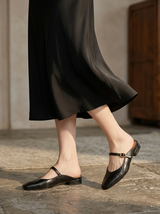 Women’s Leather Mule Flats