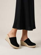 Mules espadrilles compensées pour femme