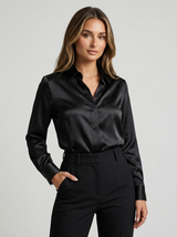 Women’s Satin Feel Long Sleeve Blouse
