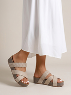 Sandales orthopédiques tressées pour femme