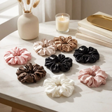 Lot de 8 chouchous en satin - Blush