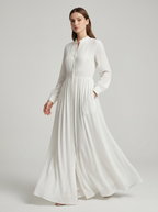 Lightweight Button Front Maxi Shirt Dress Summer Women