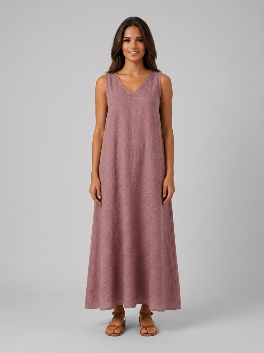 Sleeveless A Line Maxi Dress Summer Women