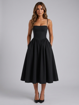 Floral Sweetheart Corset Midi Dress Cocktail Women