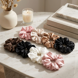 Lot de 8 chouchous en satin - Blush