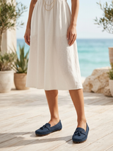 Mocassins orthopédiques à pampilles pour femme