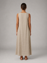 Robe longue sans manches coupe trapèze pour été femme