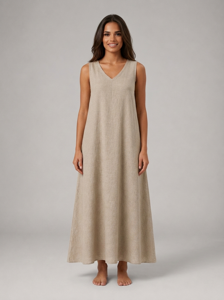 Sleeveless A Line Maxi Dress Summer Women