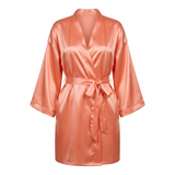 Women's Satin Robe - Pink
