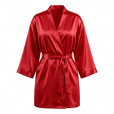 Women's Satin Robe - Pink
