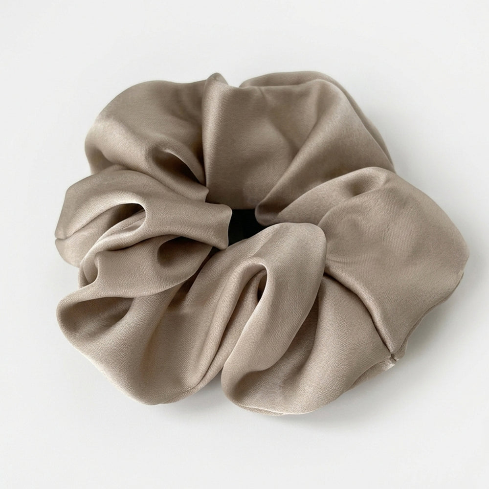Satin Hair Scrunchie No Crease Women Grey