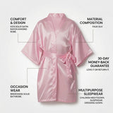 Kids Satin Sleep Robe - Pink