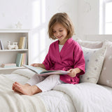 Kids Satin Sleep Robe - Pink