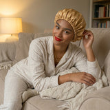 Satin Hair Bonnet - Brown