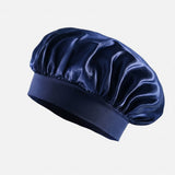 Gorro de Satén para el Cabello Protección para Dormir Azul Marino