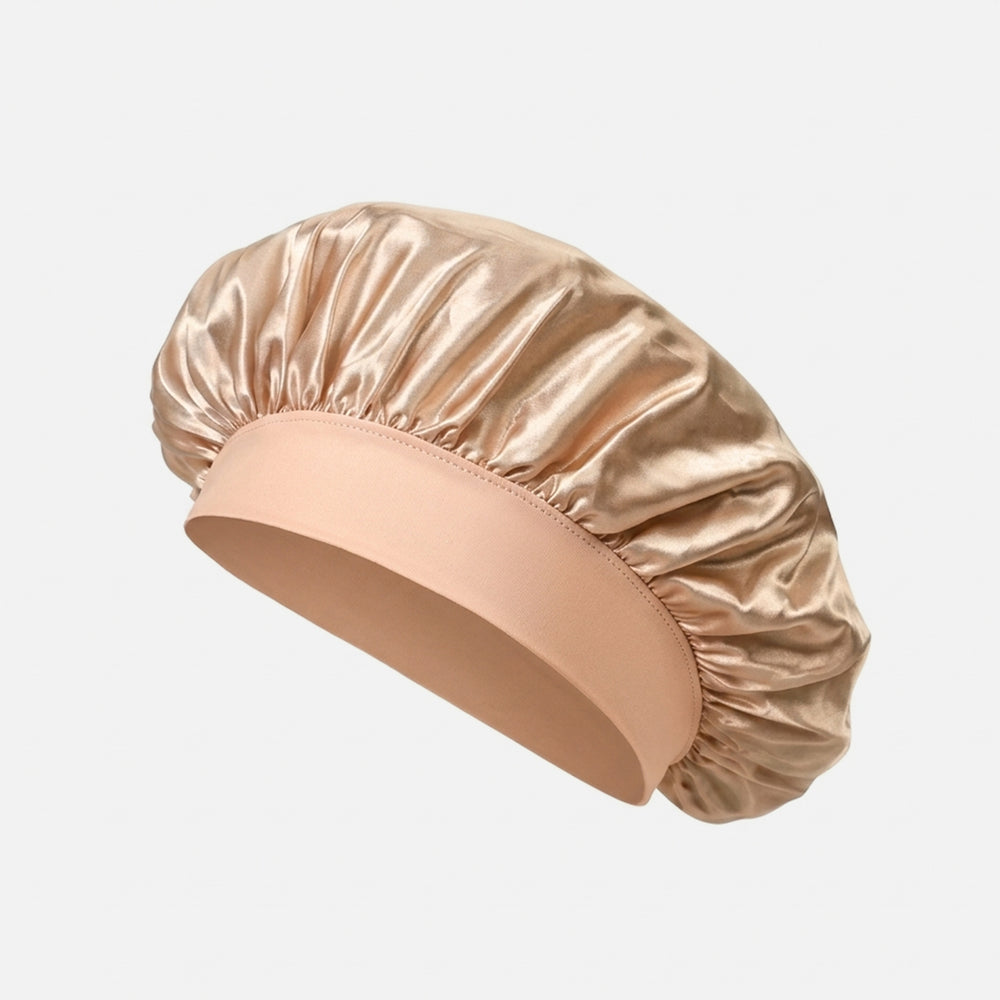 Satin Hair Bonnet Women Sleep Protect Beige