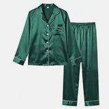 Pijama de Manga Corta de Seda para Mujer Confort Negro