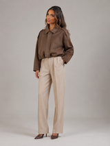Faux Suede Oversized Shirt Jacket Autumn Women