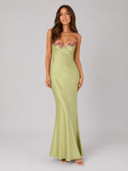 Floral Fitted Maxi Dress Wedding Guest