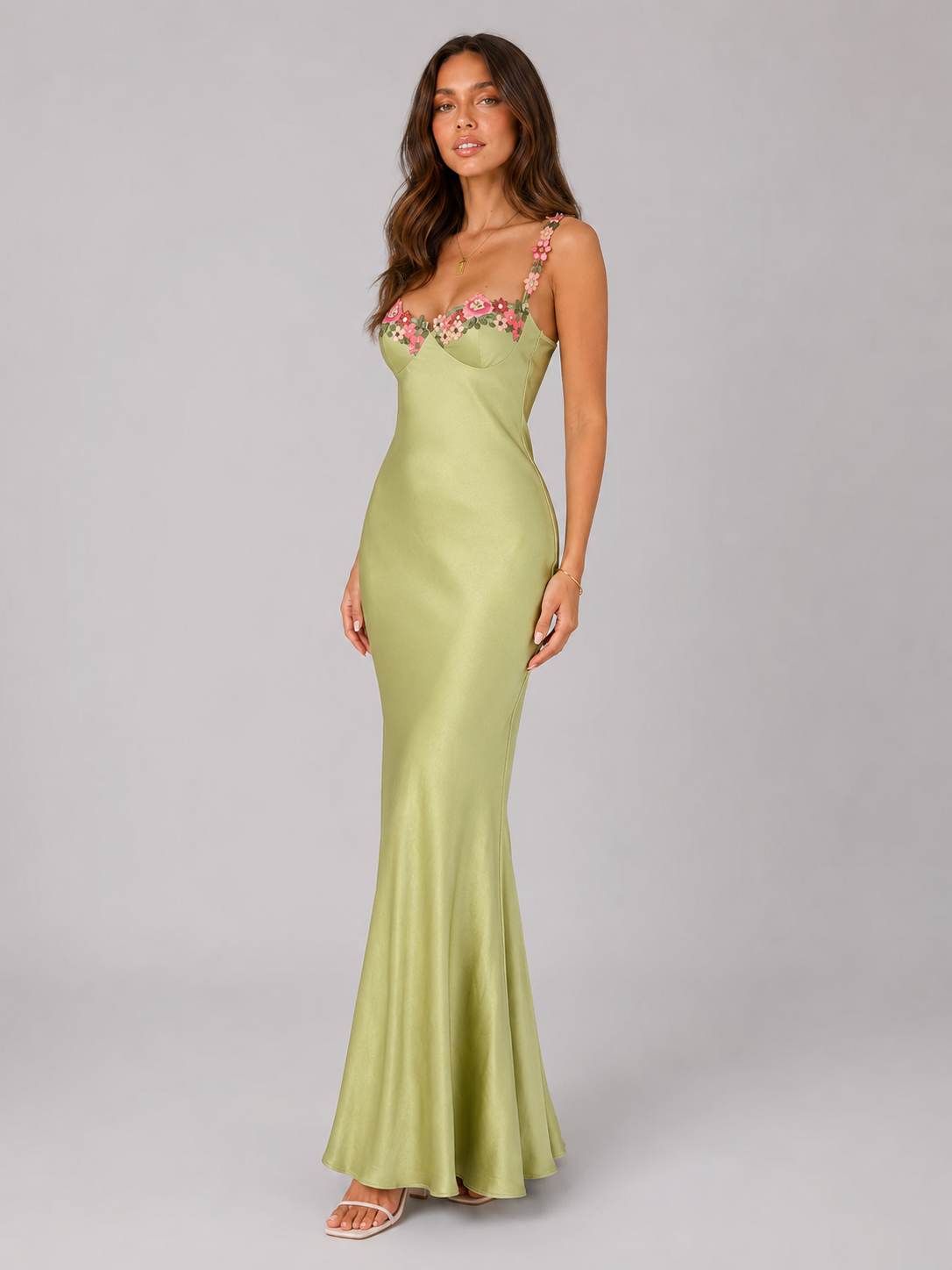 Floral Fitted Maxi Dress Wedding Guest